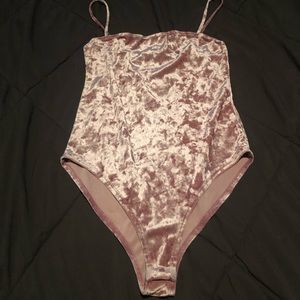 Velvet body suit